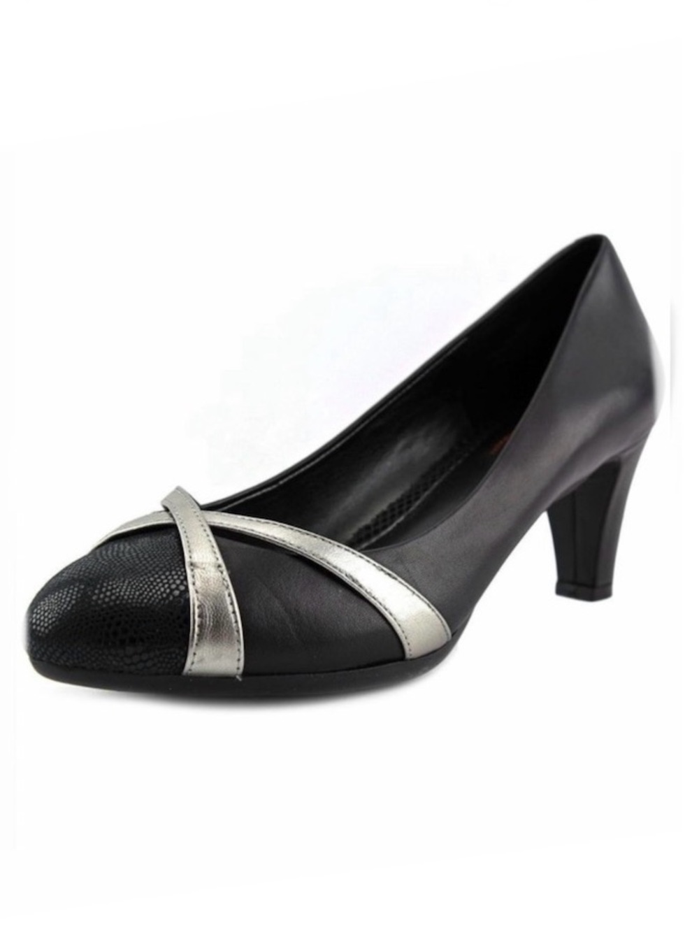 Easy Spirit Wide Womens Nerissa Closed Toe Classic Pumps Black Size 8.5 Wide